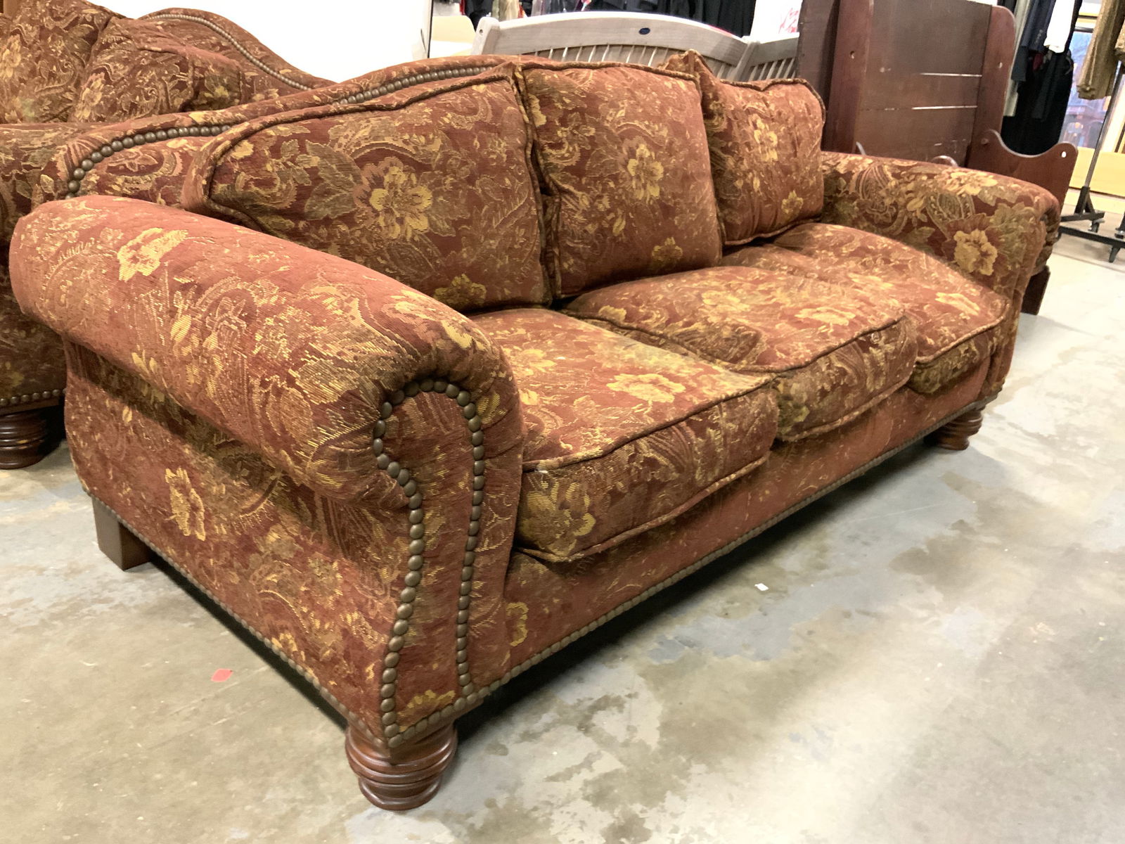 LILLIAN AUGUST Footed Uph Sofa w Nailhead Detail (1 of 11)