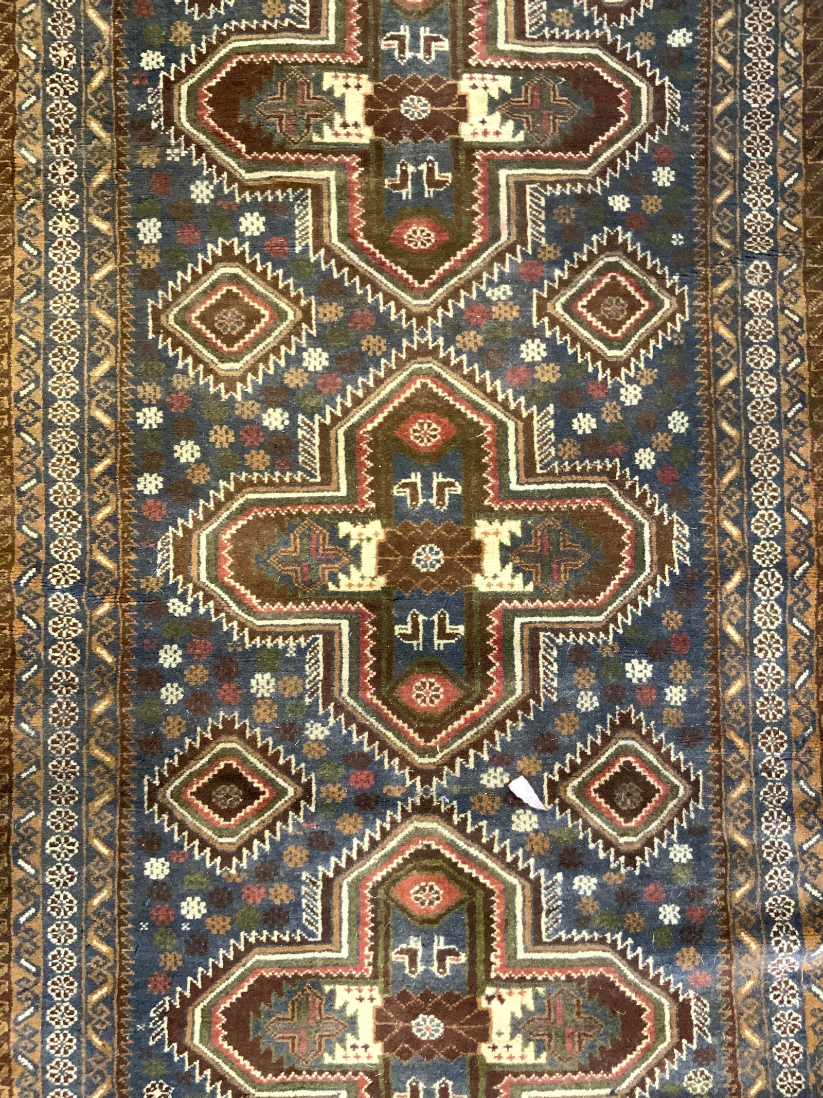 Vintage Handmade Wool Afghan Area Rug (1 of 8)