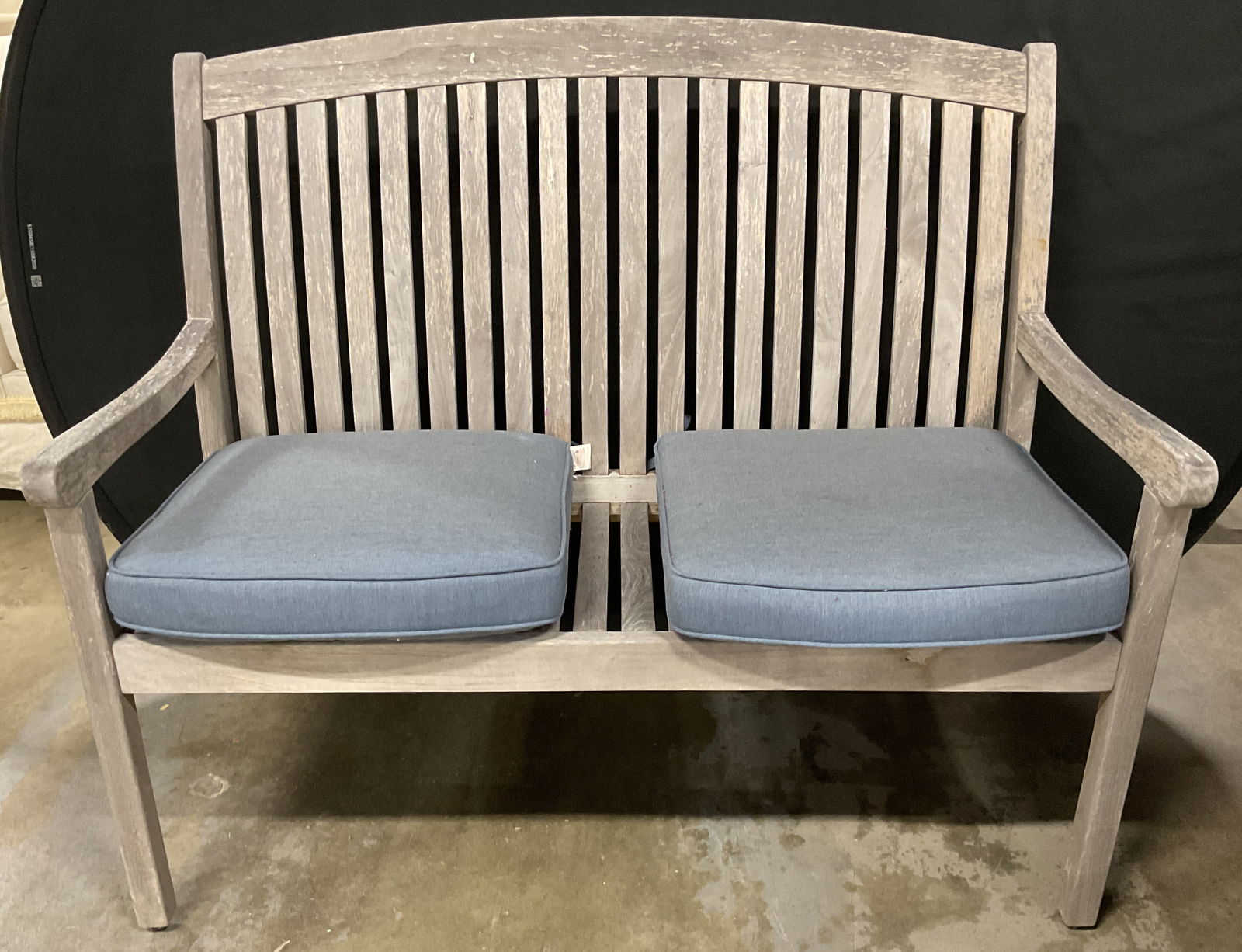 Fortunoff Gray Teakwood Bench with Cushions (1 of 7)