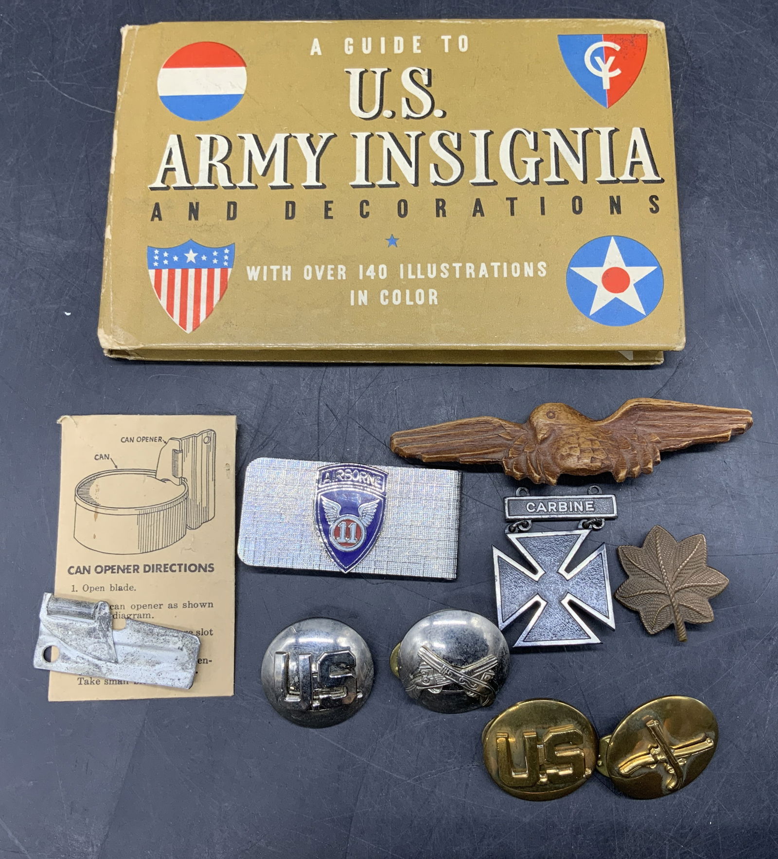 1941 Guide to U.S. Army Insignia Illustr Bk & Pins (1 of 14)