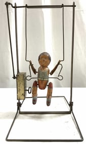 LOUIS MARX&Co Atq Circus Metal Acrobat Wind Toy US