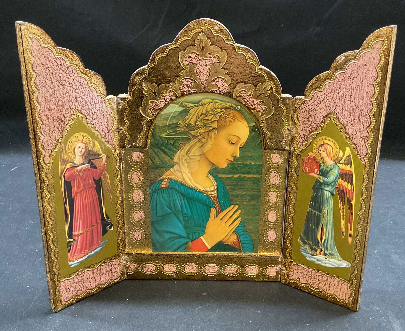 Handmade Florentine Style Religious Triptych (1 of 6)