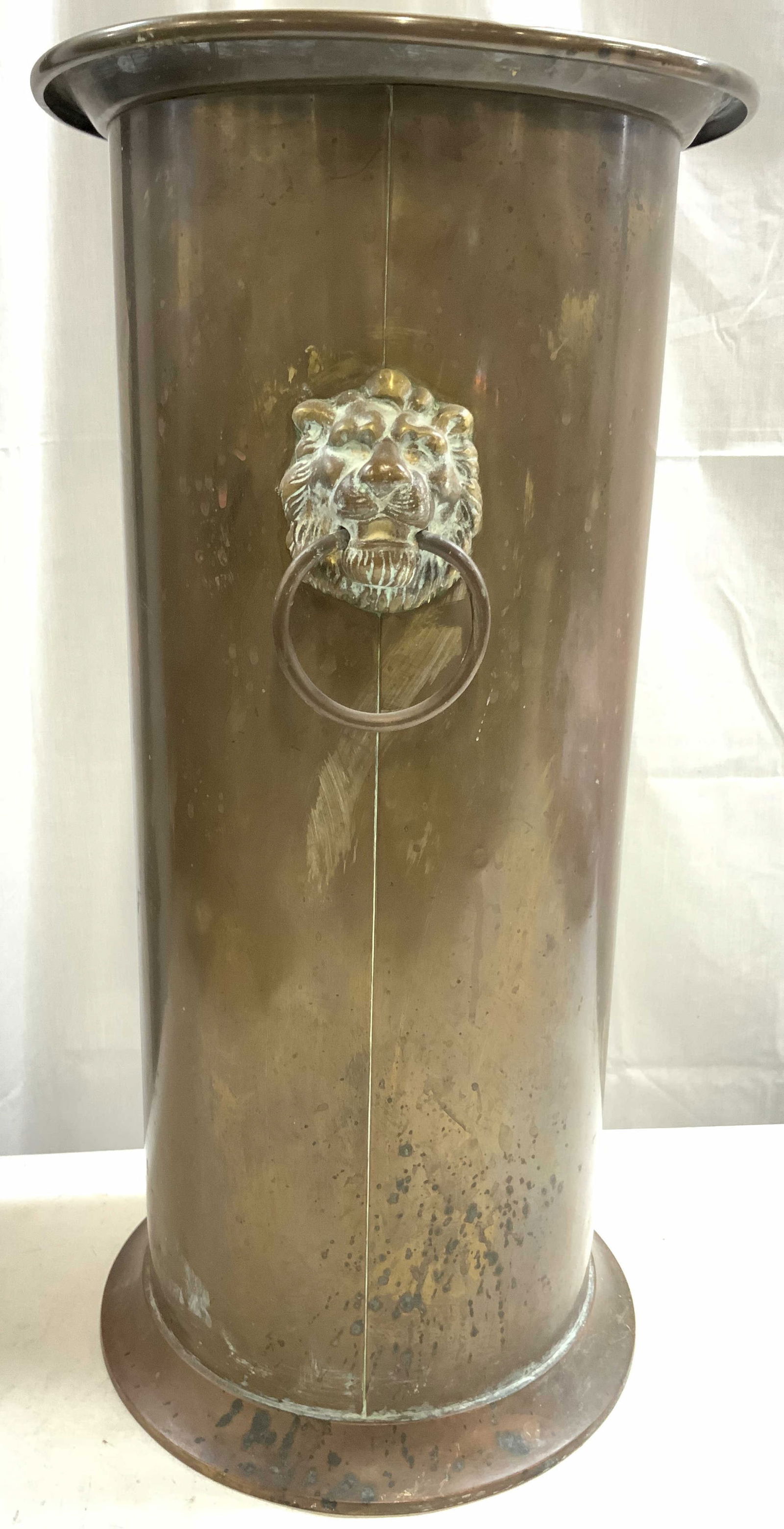 Vtg Regency Style Brs Umb Stnd Lion Head Hndls 21i (1 of 8)