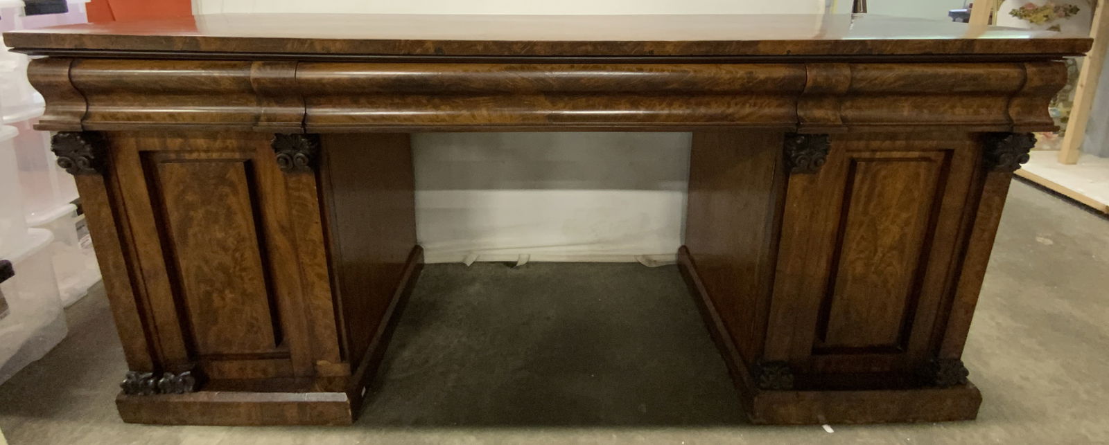 Antq Empire Style Mahogany Sideboard Server Buffet (1 of 14)