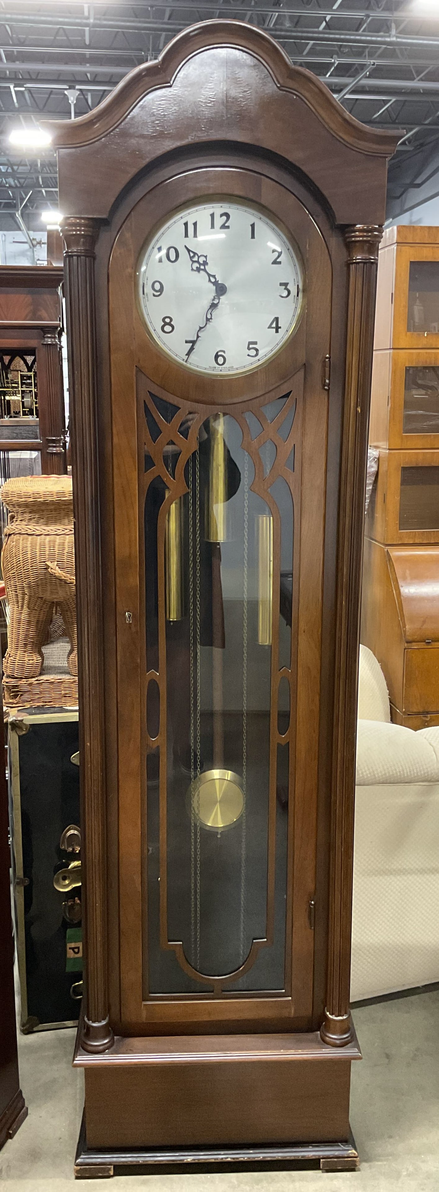 Mahogany Grandfather Clock, England, 82 In Tall (1 of 11)