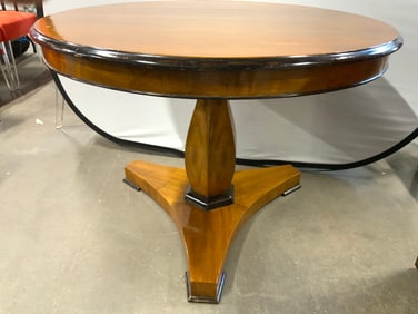 BIEDERMEIR Vtg Circular Wooden Pedestaled Hall Tbl