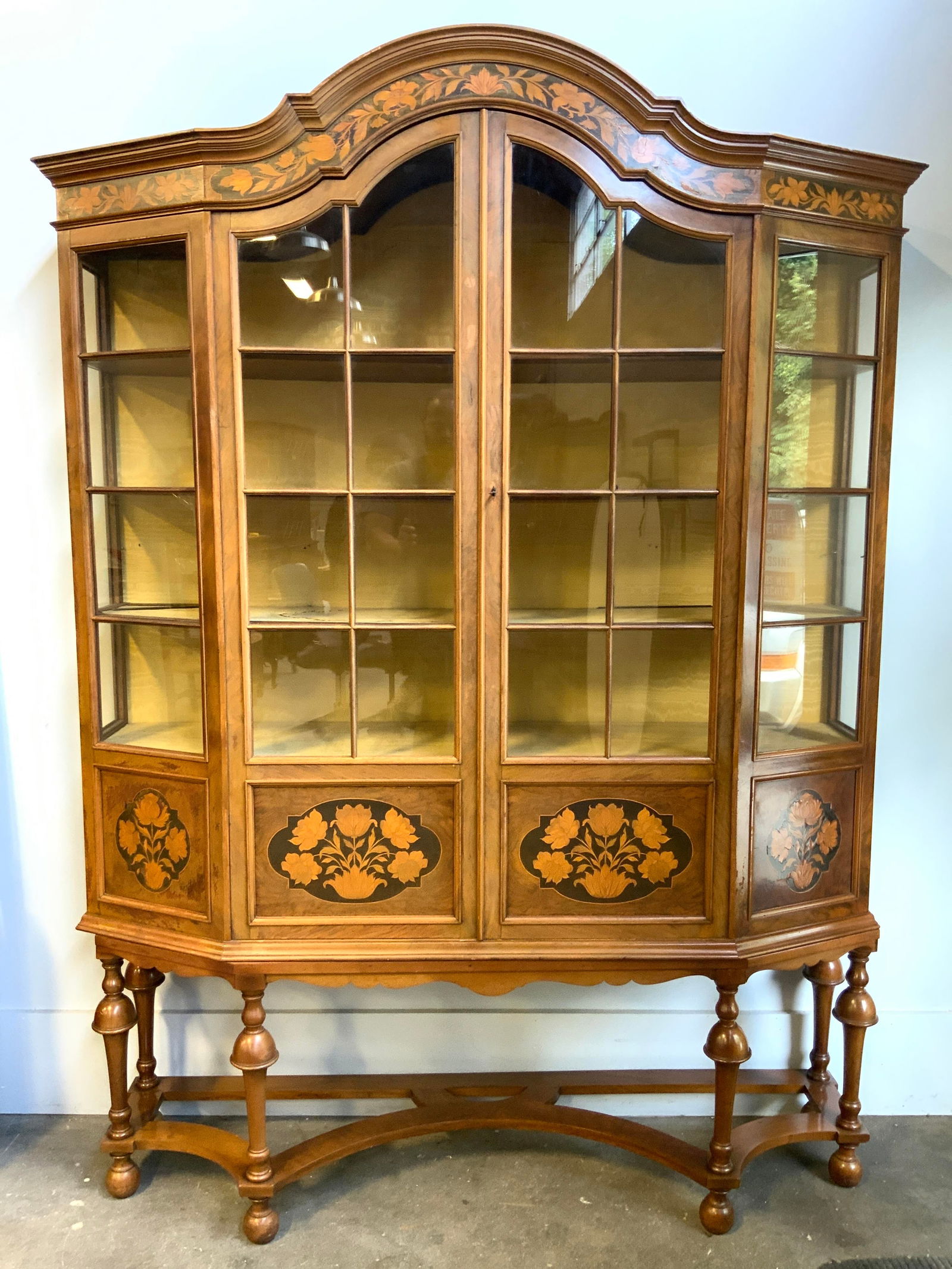 Jacobean Style 20th C Country Hutch W Floral Inlay (1 of 11)