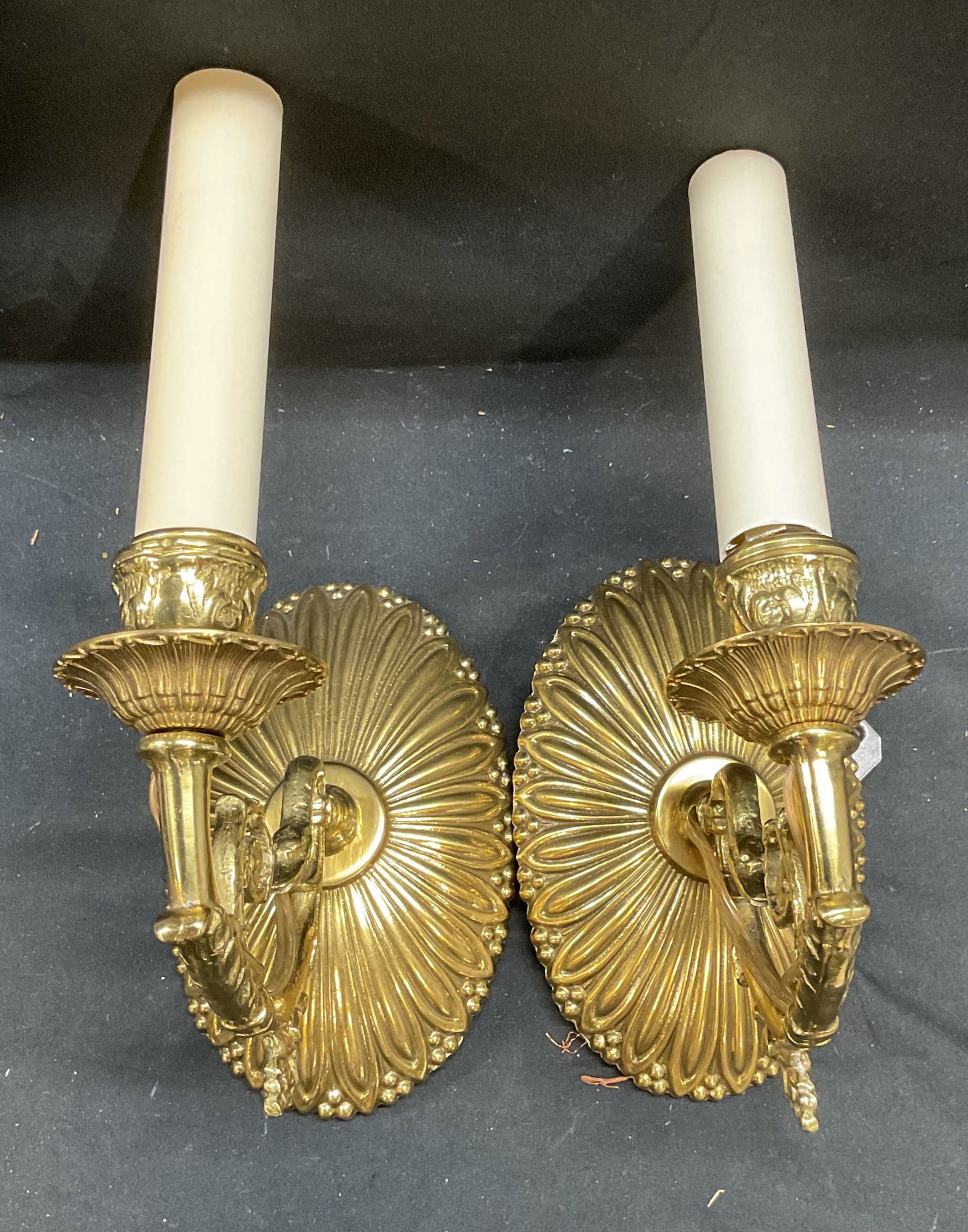 Pair Joseph Richter Brass Light Sconces (1 of 7)