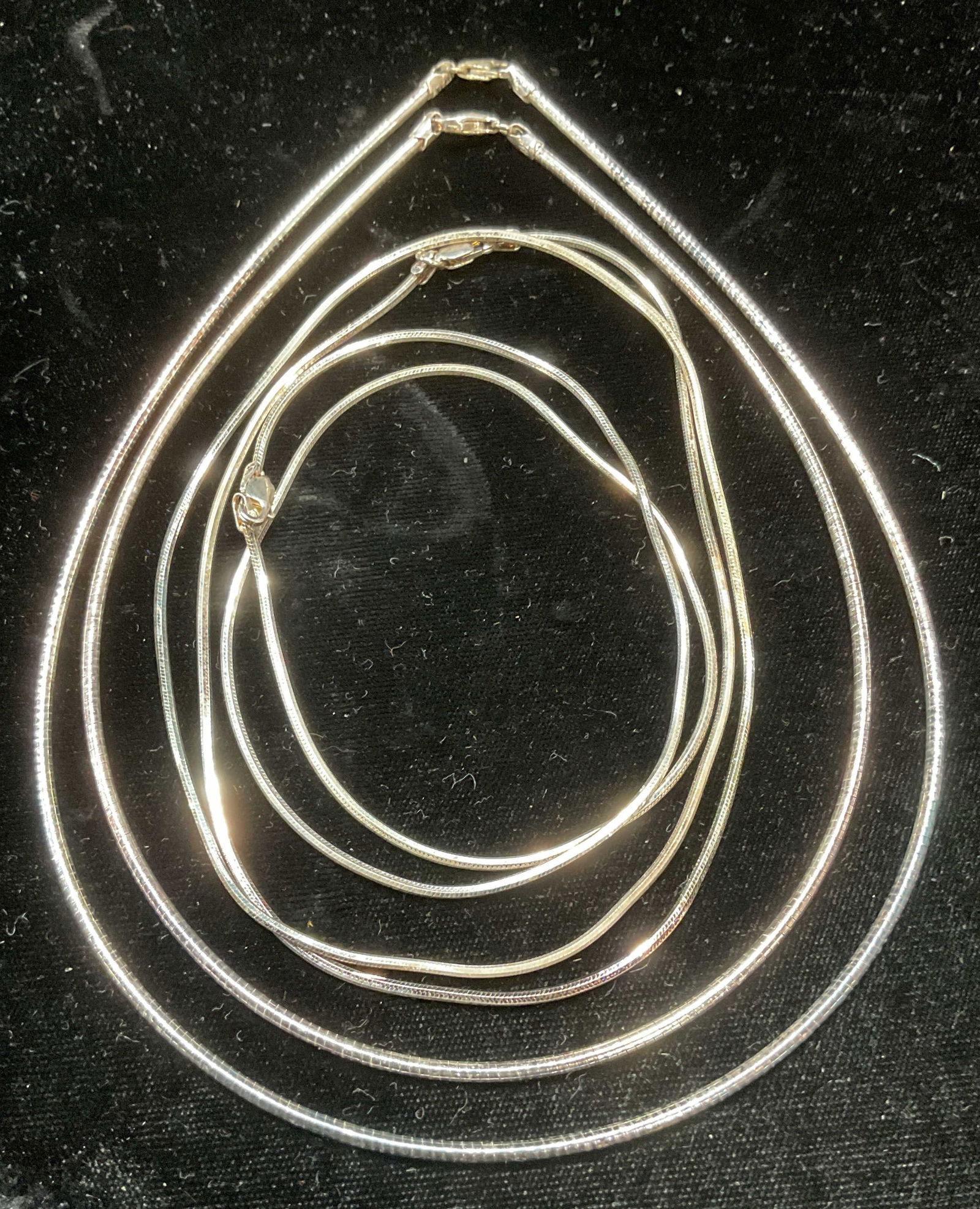 Lot 4 Milor Sterling Silver Chain Necklaces, Italy (1 of 9)