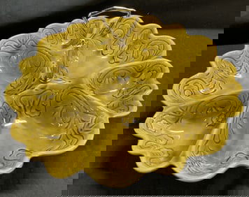 Maddux of California Mustard Divided Serving Dish