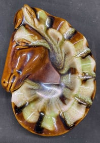 Vintage MCM Horse Art Pottery Ashtray Trinket Dish