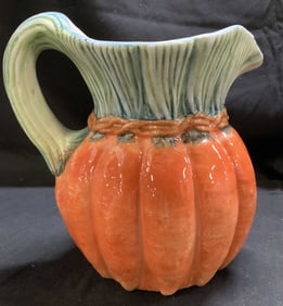 Vntg Adue Tosin Carrot Ceramic Pitcher ITALY