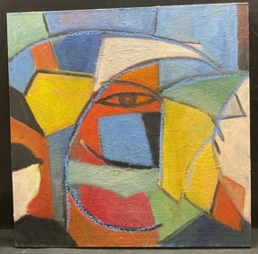 Signed A Terl Abstract Figure Oil Painting