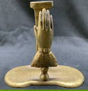 Vntg Brass Gloved Hand Letter Holder