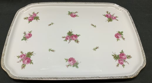 Debra Pink Roses Porcelain Serving Platter GERMANY