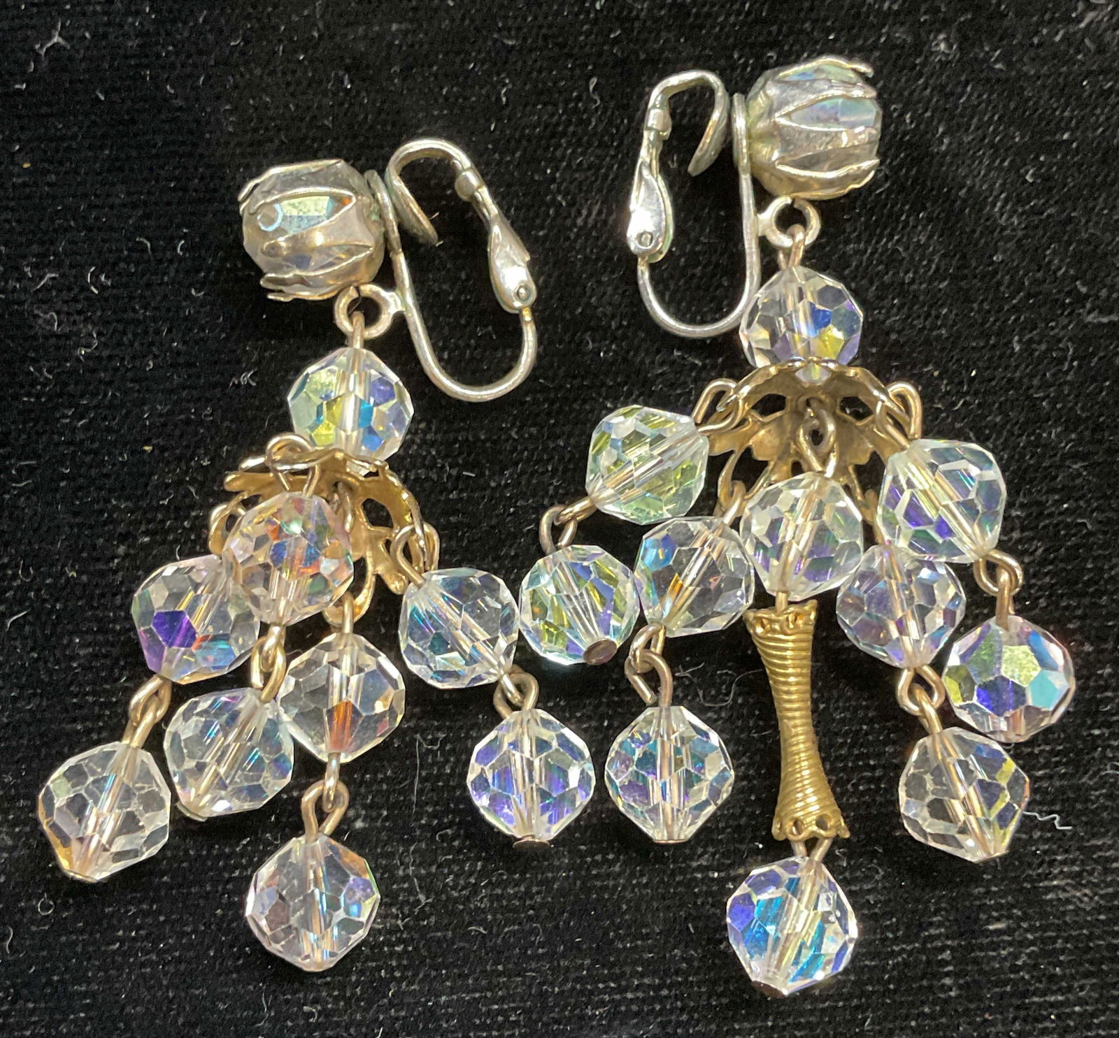 Vintage Crystal Beaded Chandelier Earrings (1 of 6)