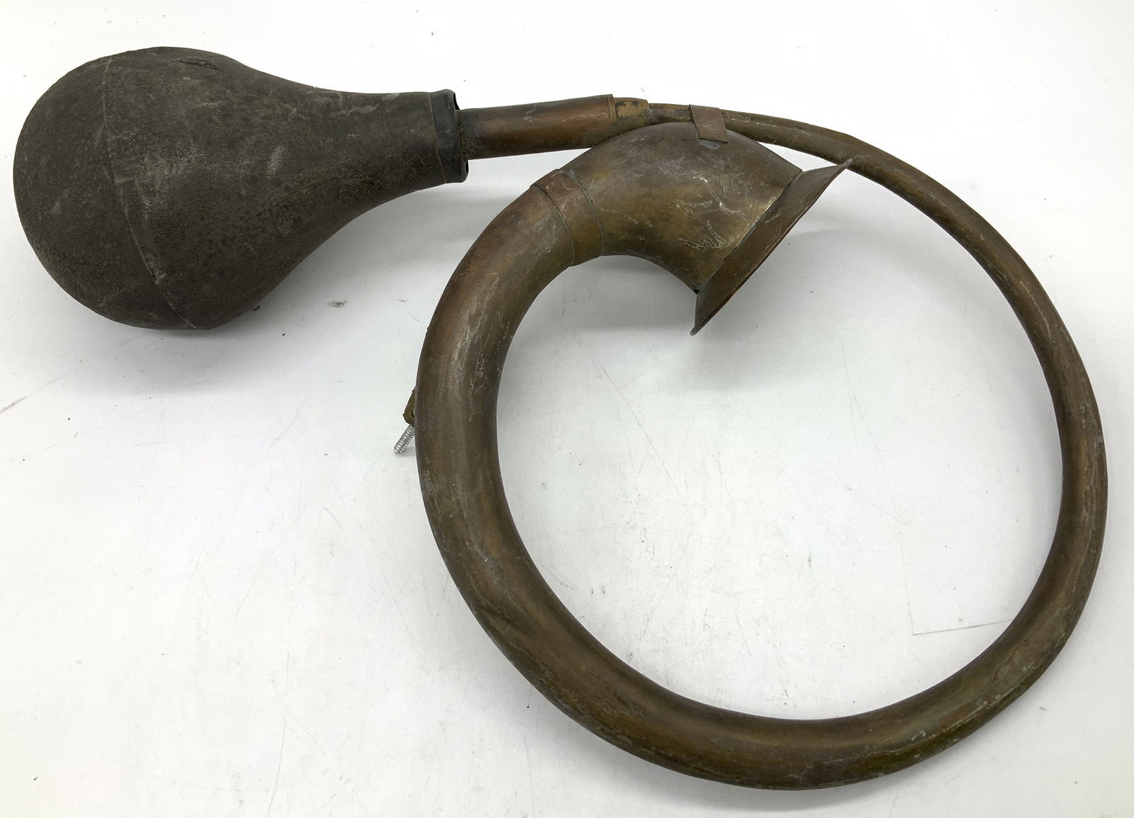 Antique Brass Car Horn W Rubber Squeeze Bulb (1 of 7)