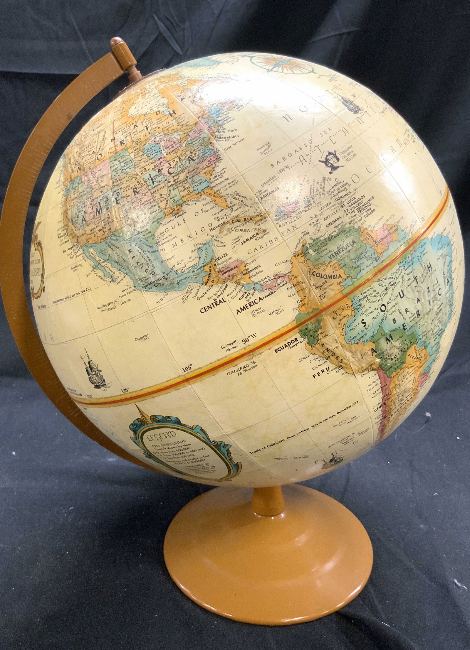 REPLOGLE 12 Inch Diameter Globe W Base (1 of 8)