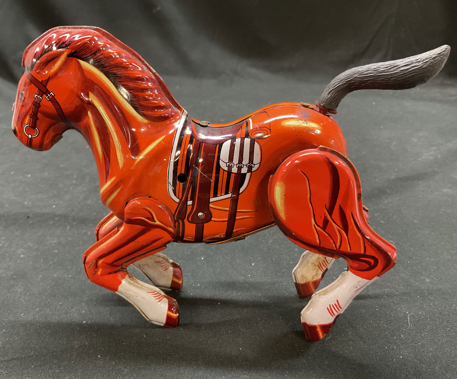 Vtg MTU Tin Litho Windup Mechanical Bucking Bronco (1 of 7)