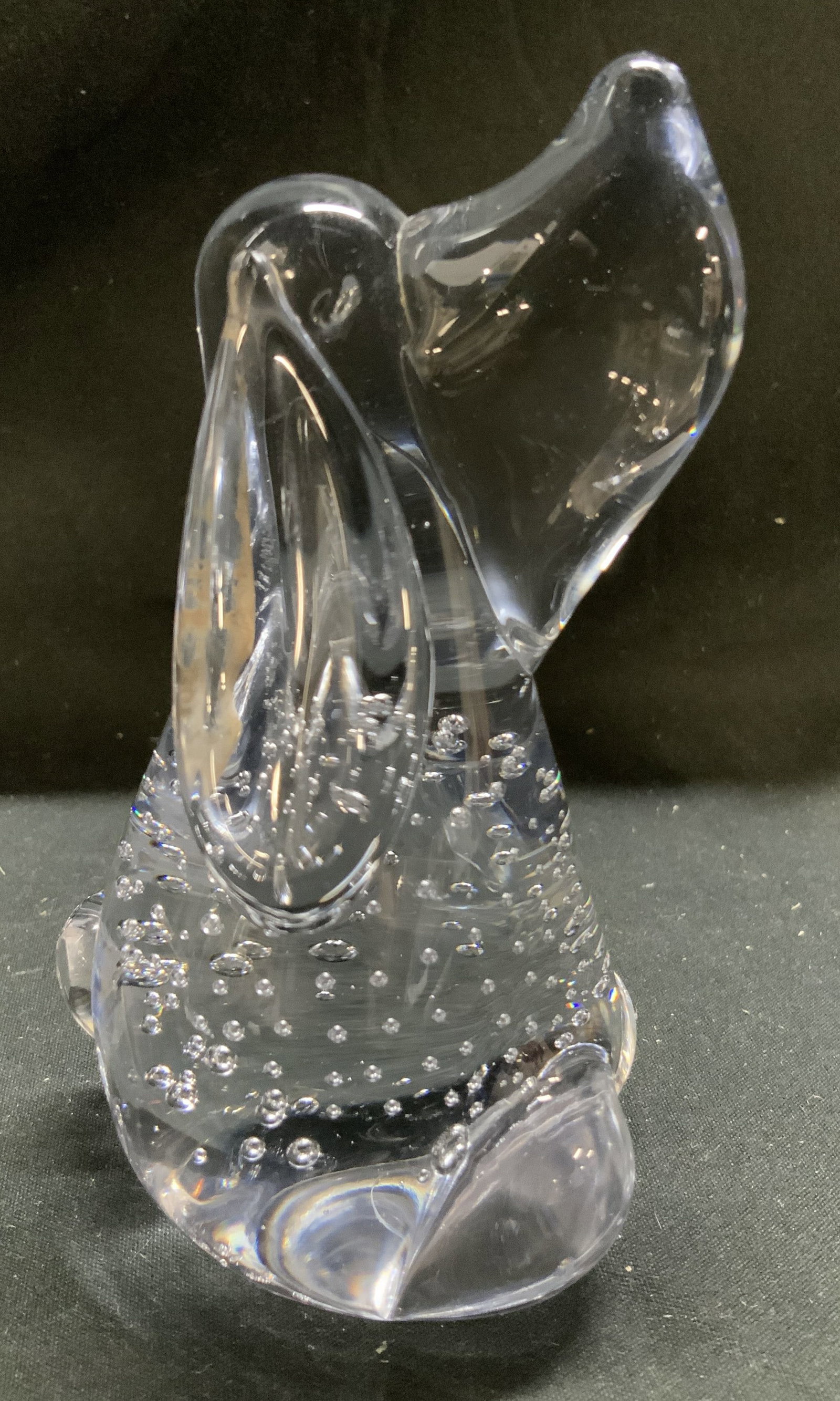 Hound Dog Clear Glass Bullicante Paperweight (1 of 7)