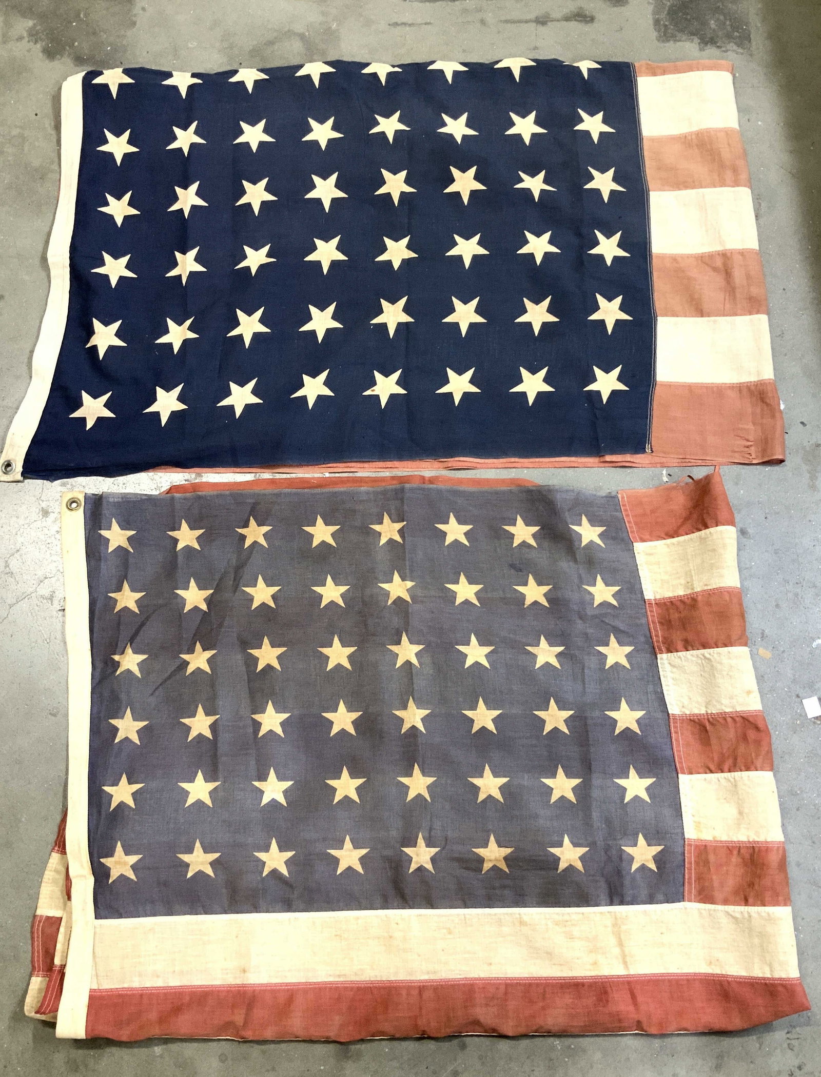 Lot 2 Vintage 48 Star US American Flags (1 of 8)