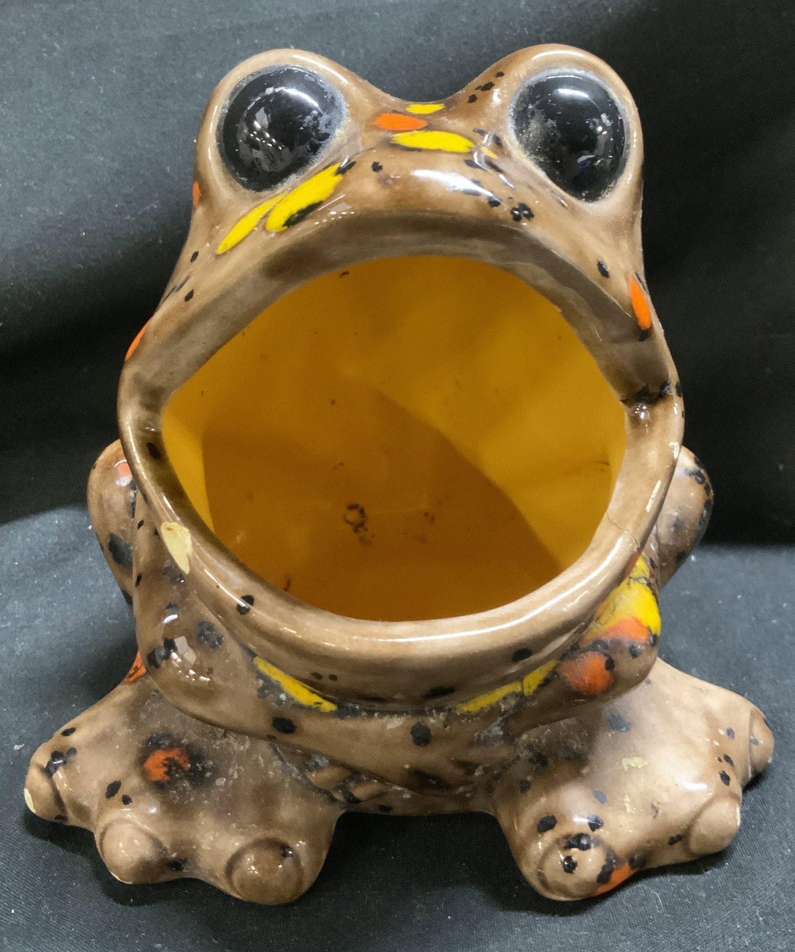 Signed B.P. Ceramic Frog Scrubby Sponge Holder (1 of 6)