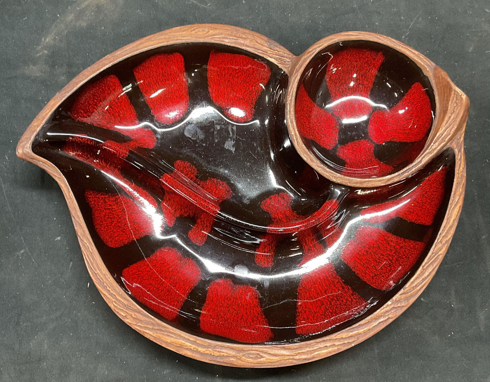 MCM Sequoia Ware Ceramic Chip & Dip Tray USA (1 of 6)