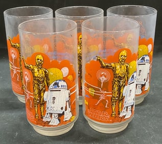 5Vntg1977 Burger King Star Wars R2D2 C-3PO Glasses