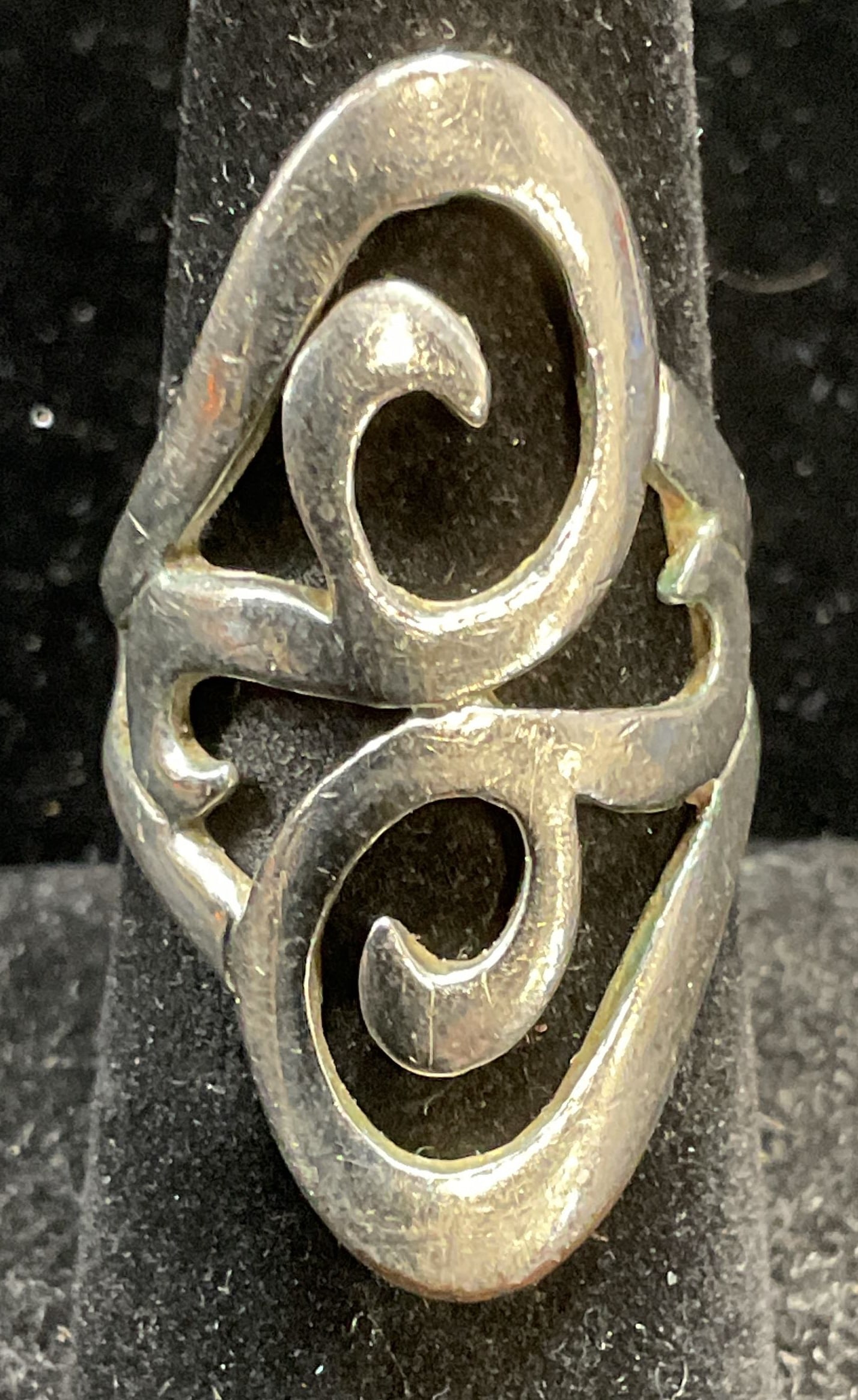 Vintage Silver Tone Open Band Ring (1 of 6)