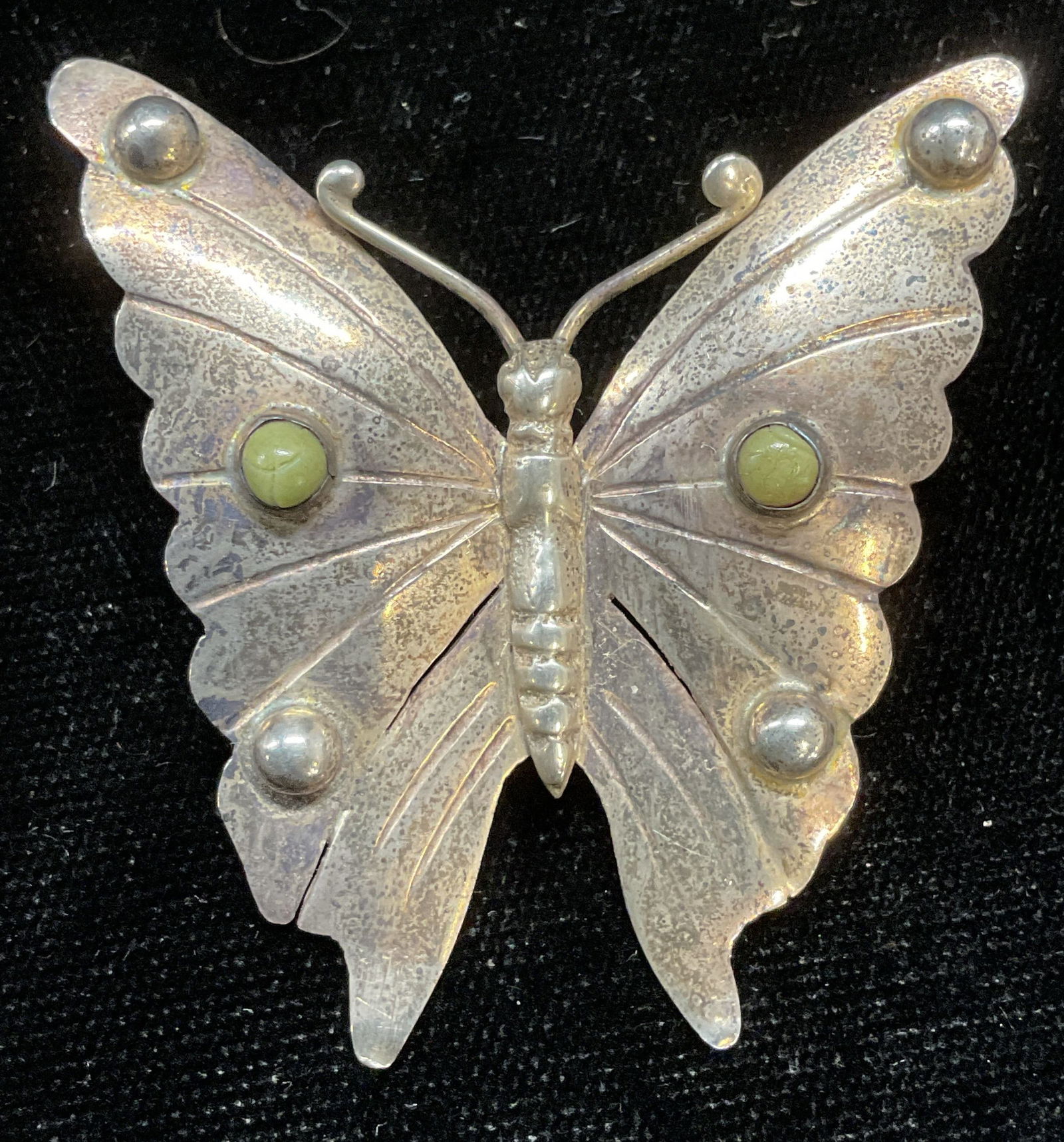 Vtg Plata Sterling Silver Butterfly Brooch (1 of 6)