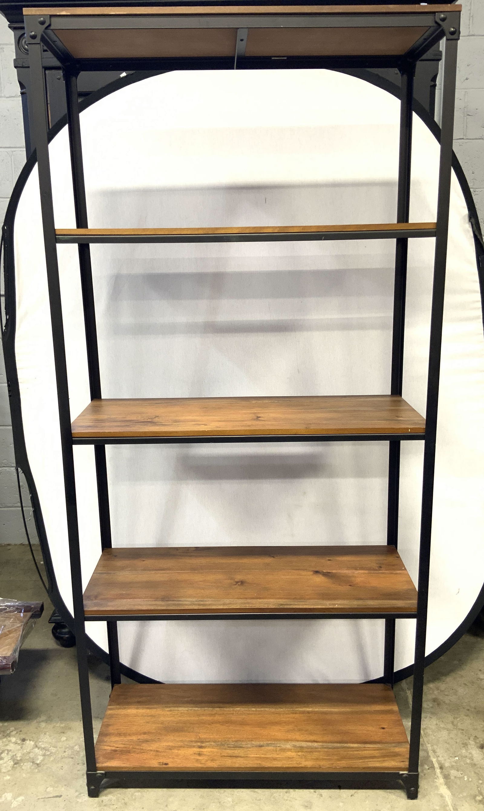 Vtg Wood & Metal Etagere Shelving Rack (1 of 7)