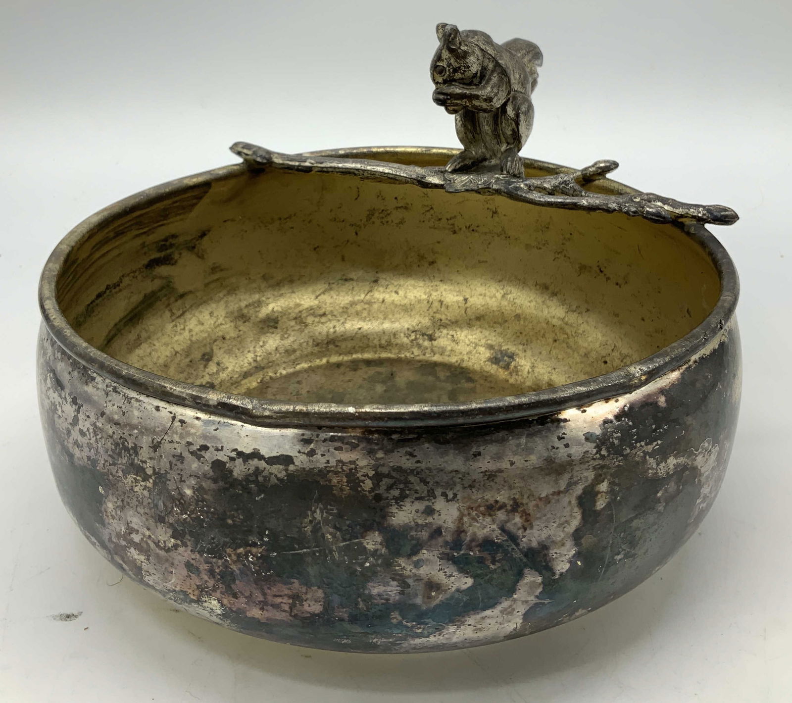 Sheffield Plate Silver Plated Squirrel Figural Bwl (1 of 7)