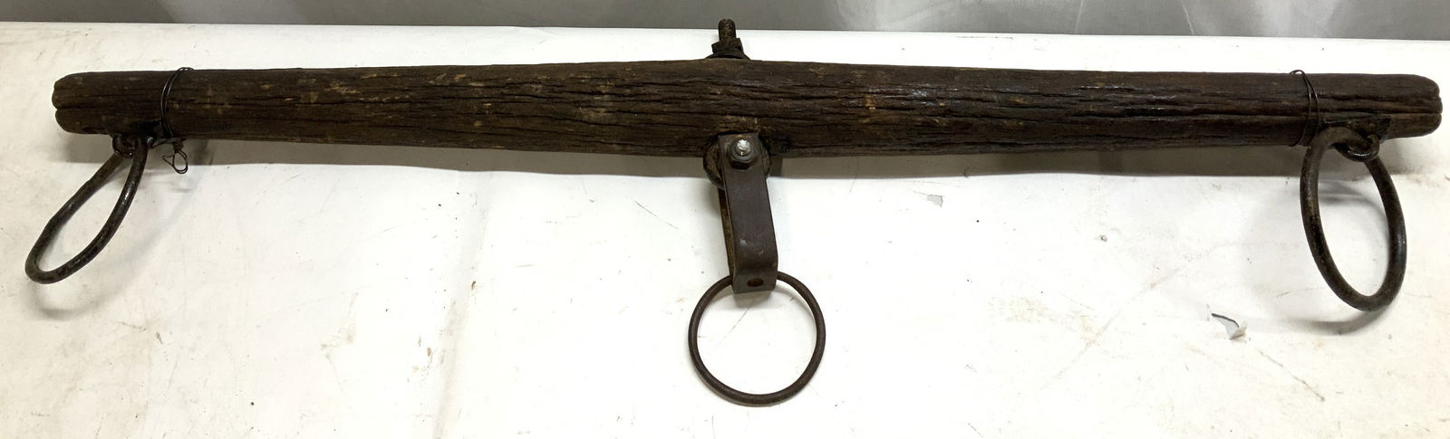Antq Primitive Wood & Iron Singletree Yoke Harness (1 of 7)