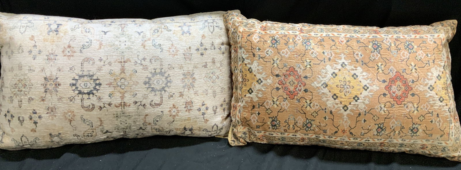 Lot 2 Vtg Devi Design Medallion Motif Pillow INDIA (1 of 9)