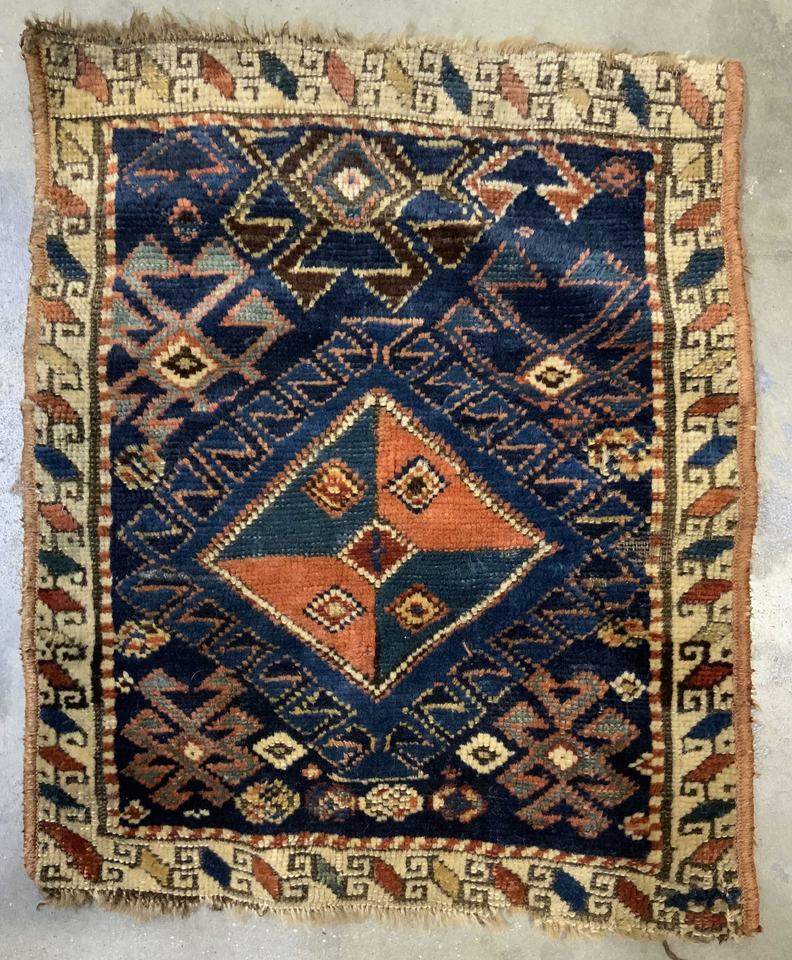 Antique Persian Handmade Wool Rug Square (1 of 7)