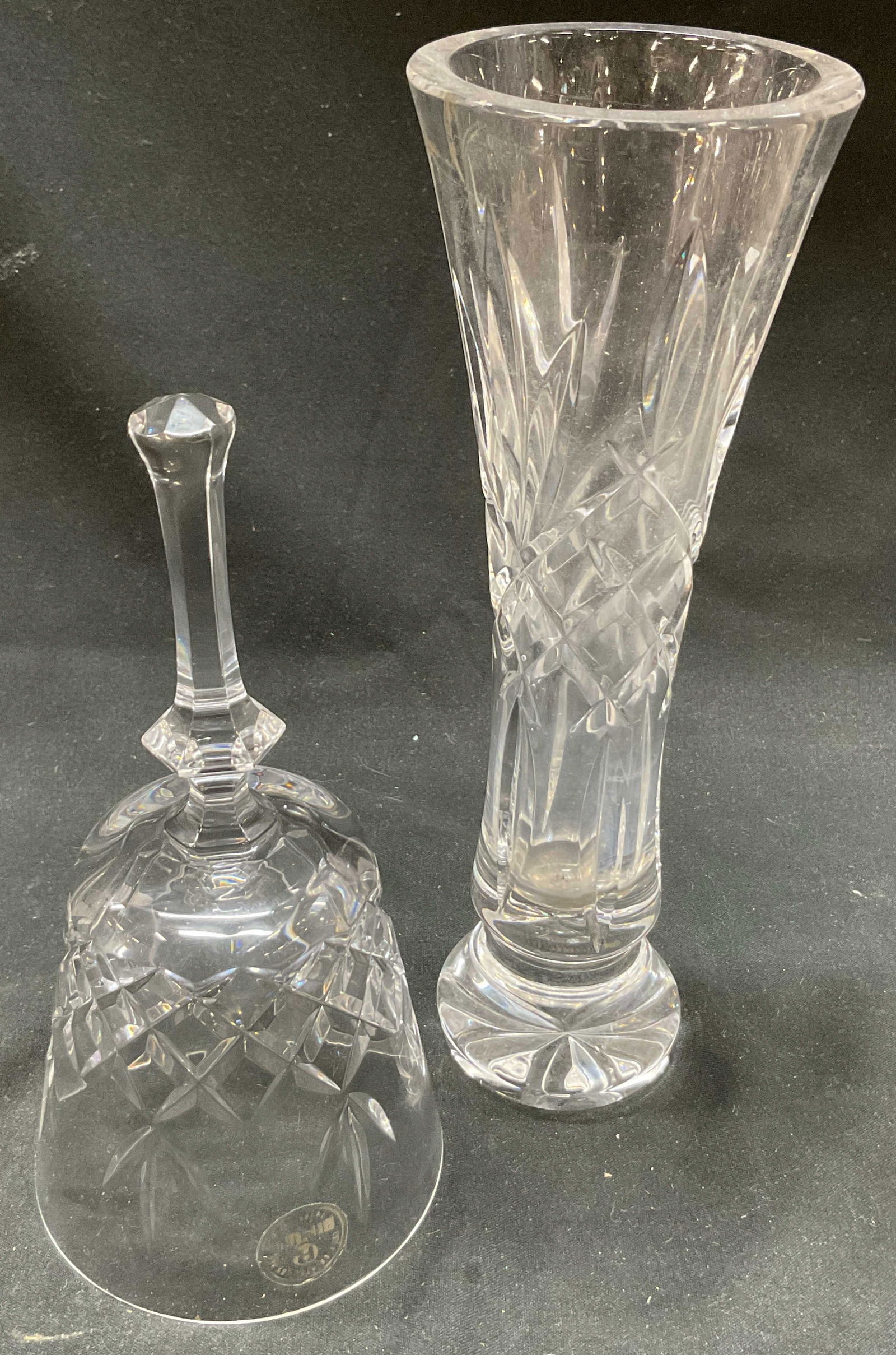Lot 2 Vtg Lead Crystal Glass Vase Bell Yugoslavia (1 of 10)