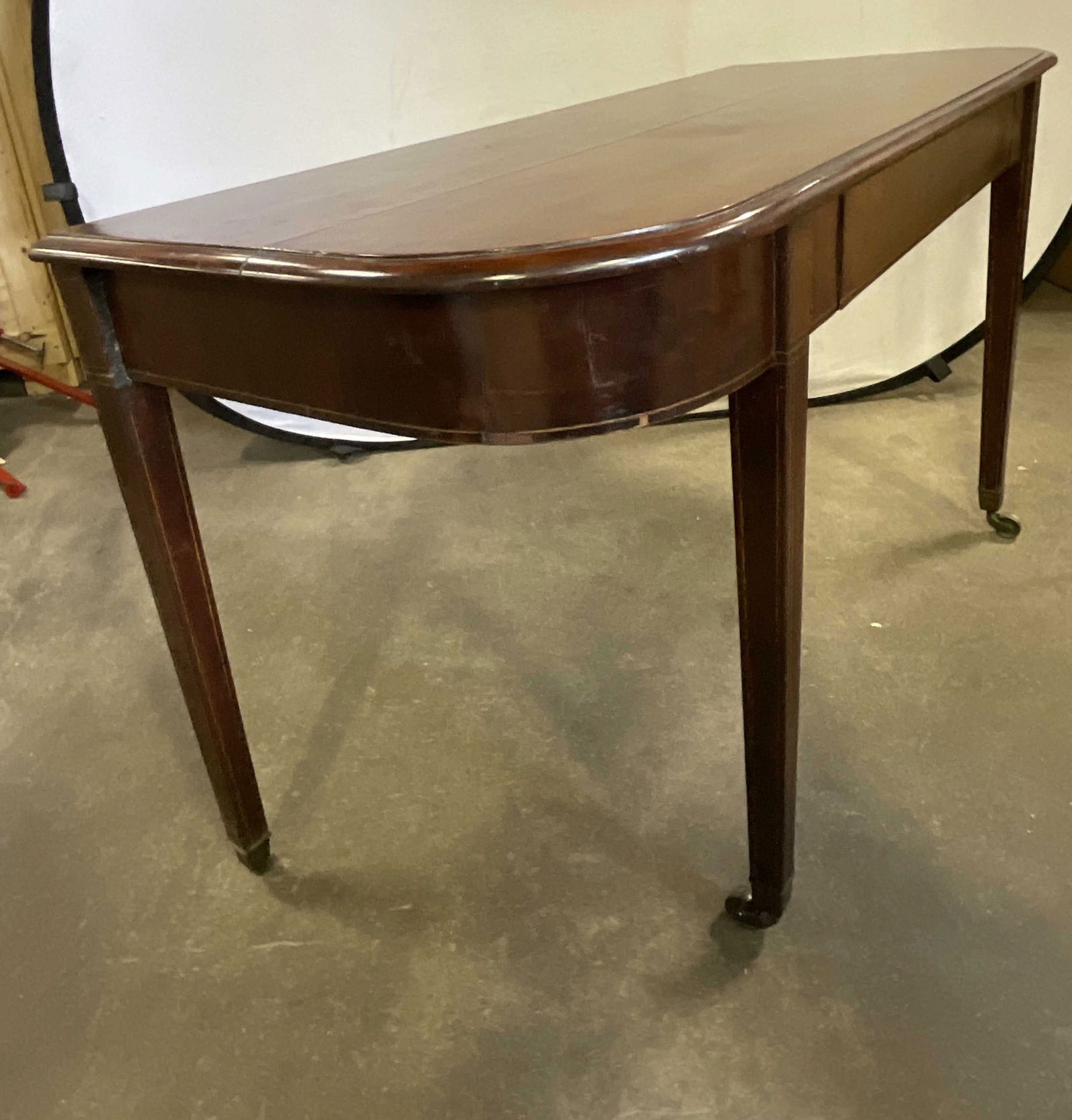 Vintage Wooden Console Table on Casters (1 of 12)