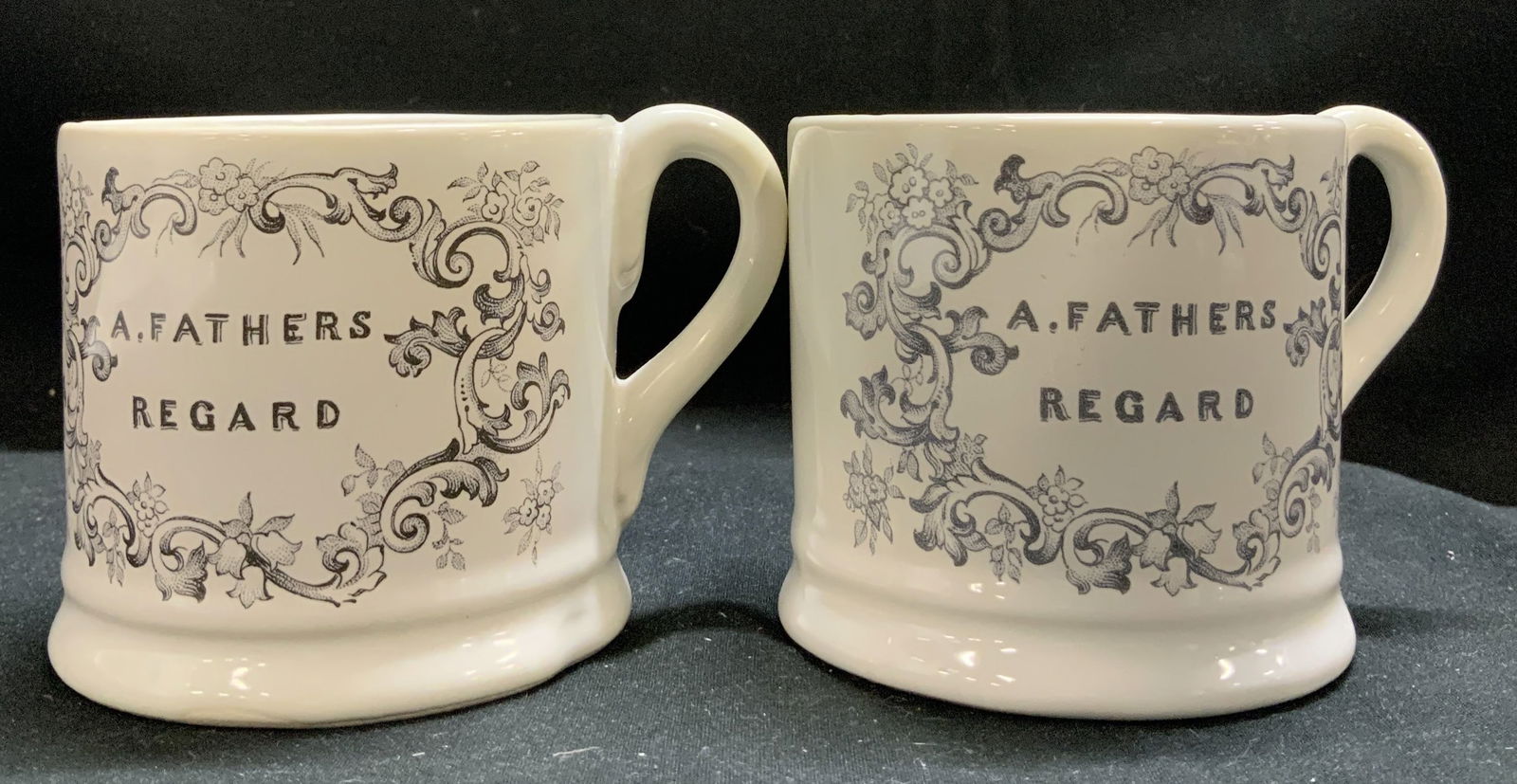Vntg Pair MOTTAHEDEH A Fathers Regard Floral Mug (1 of 6)