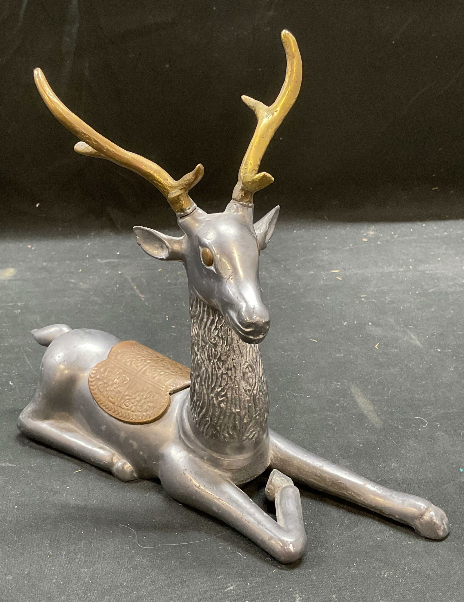 Vtg Pewter Brass Copper Deer Figural (1 of 6)