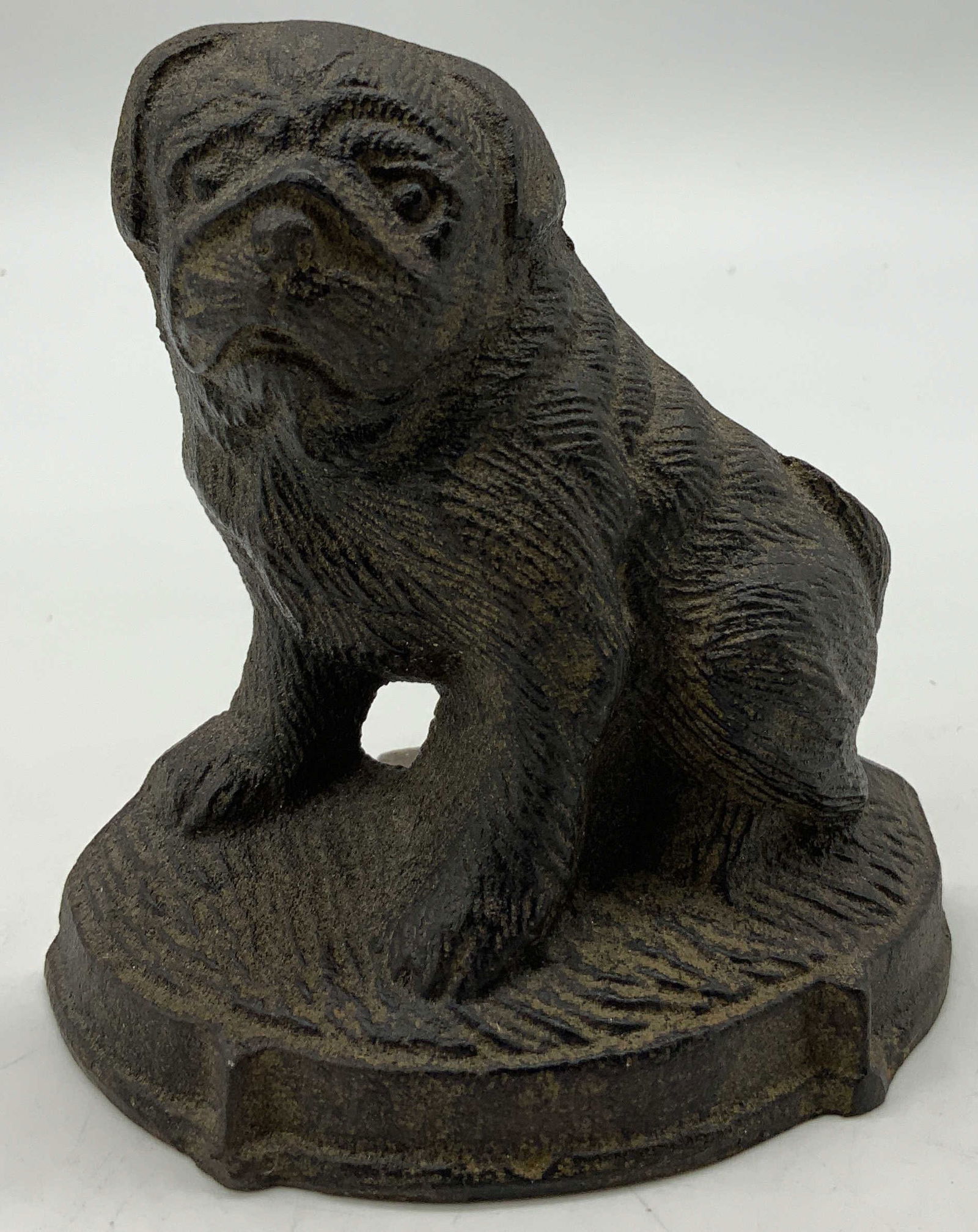 Vntg Cast Iron Pug Dog Door Stopper (1 of 6)