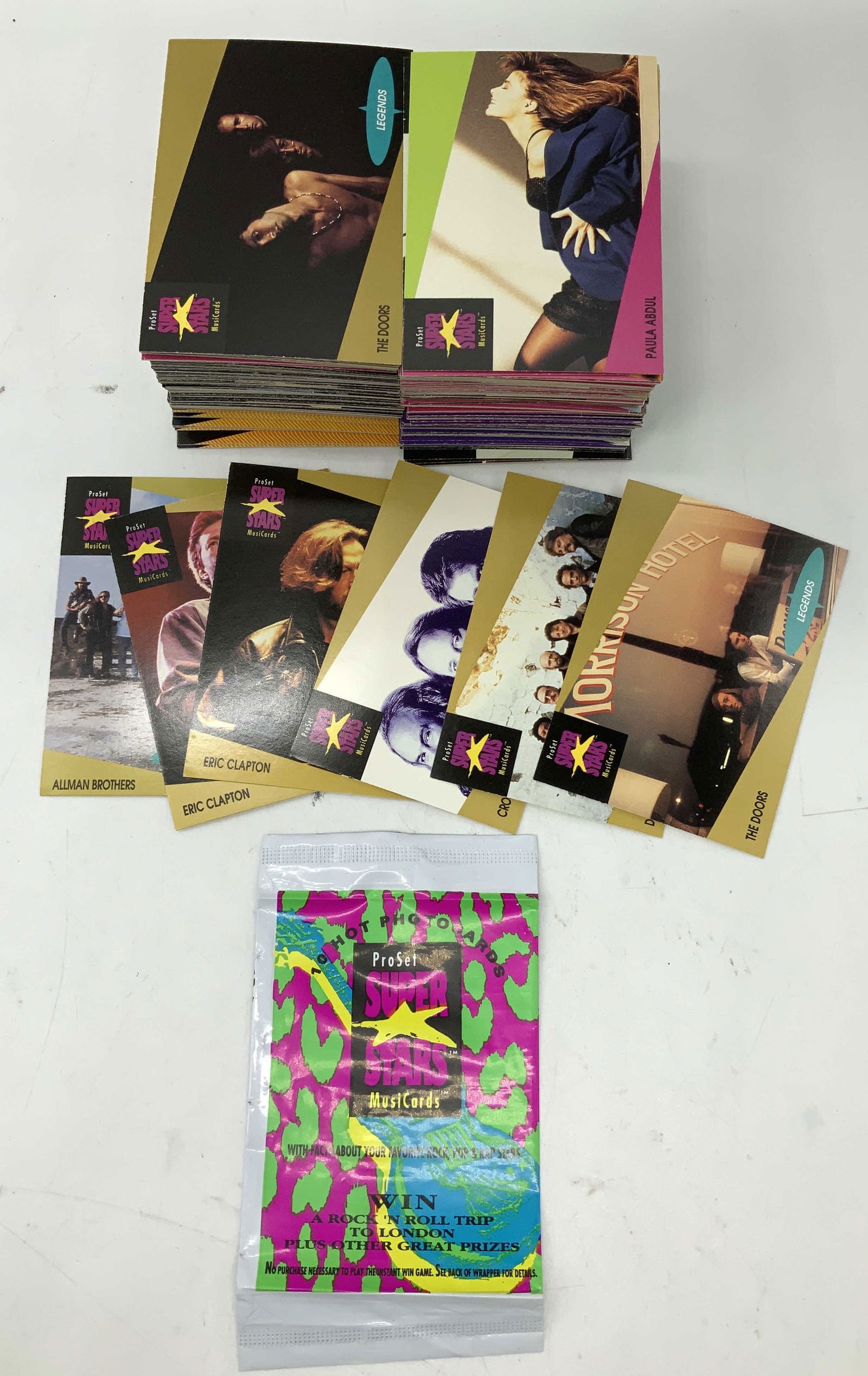 Lot 40+1991 Super Stars ERROR Collectible MusiCards (1 of 7)