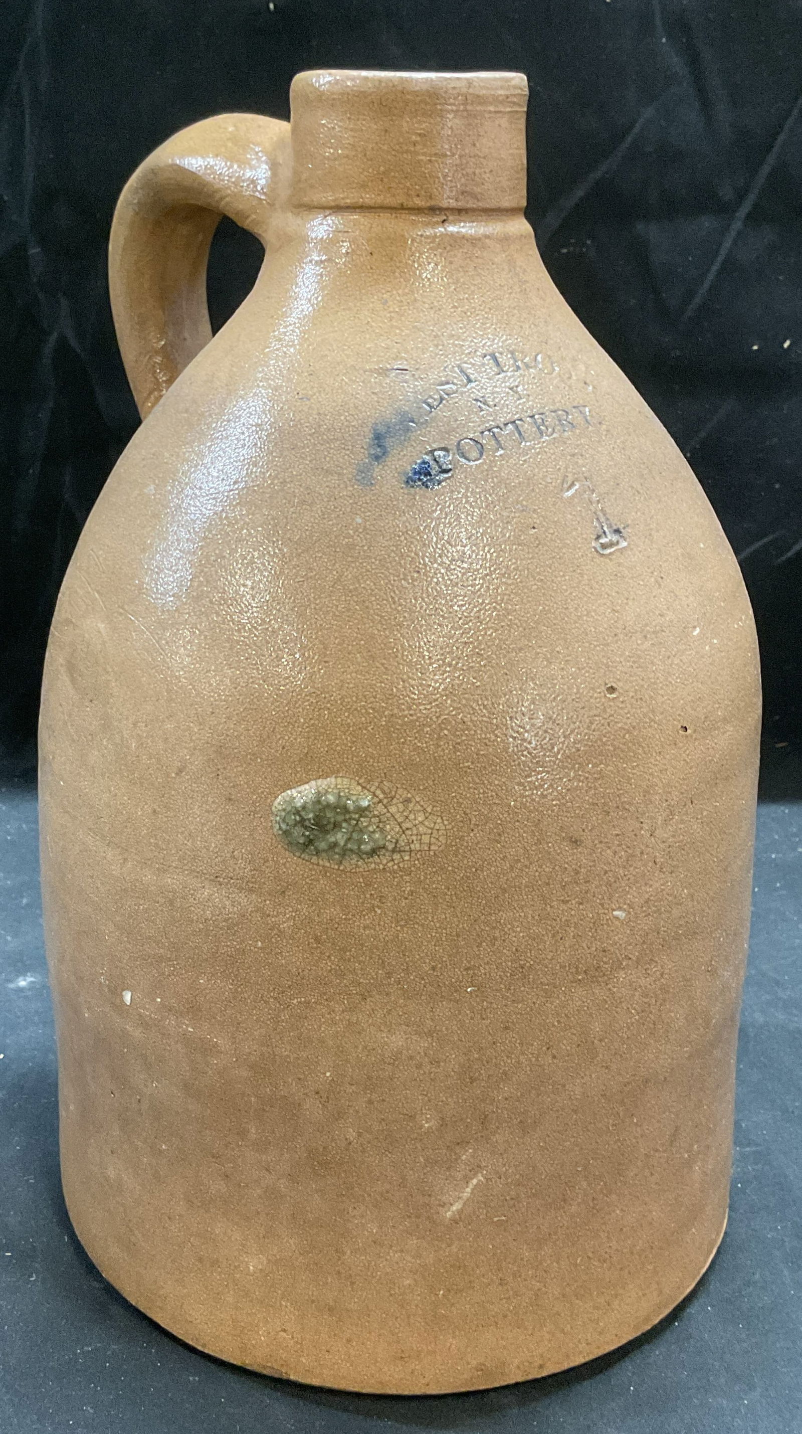 Antique West Troy NY Pottery Stoneware Jug (1 of 6)