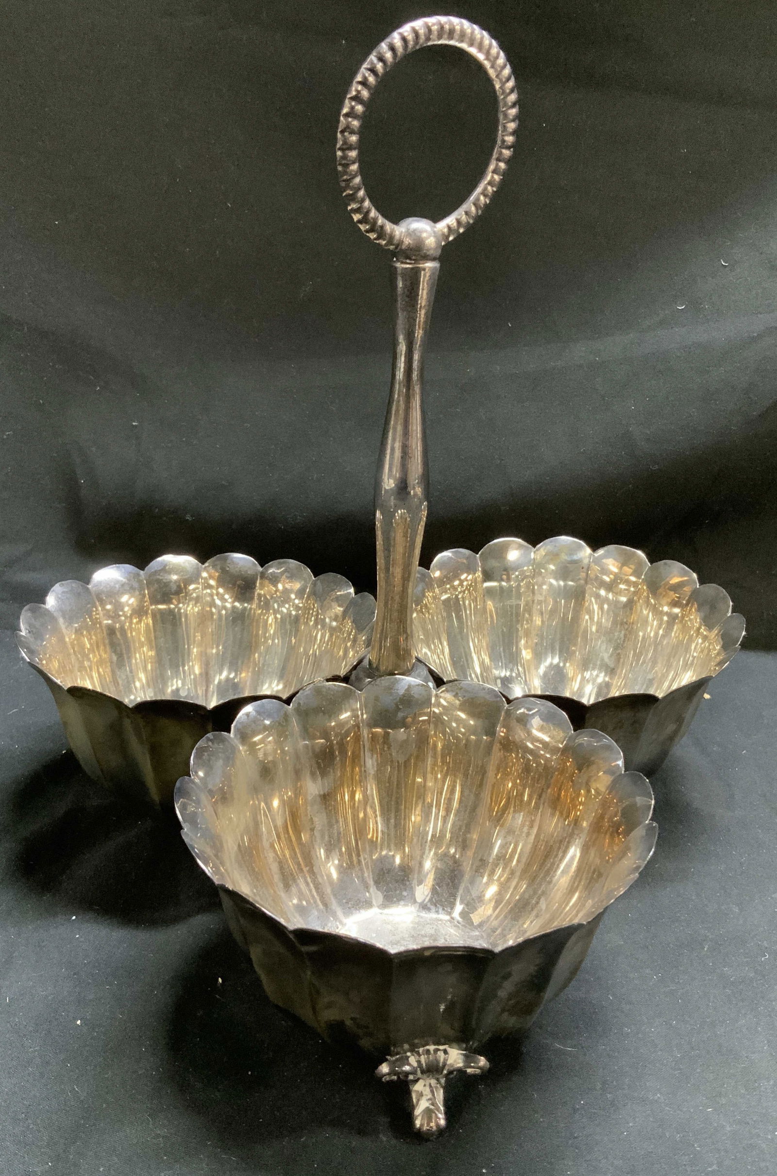 Old Sheffield Silver Plated 3 Serving Dish ITALY (1 of 7)