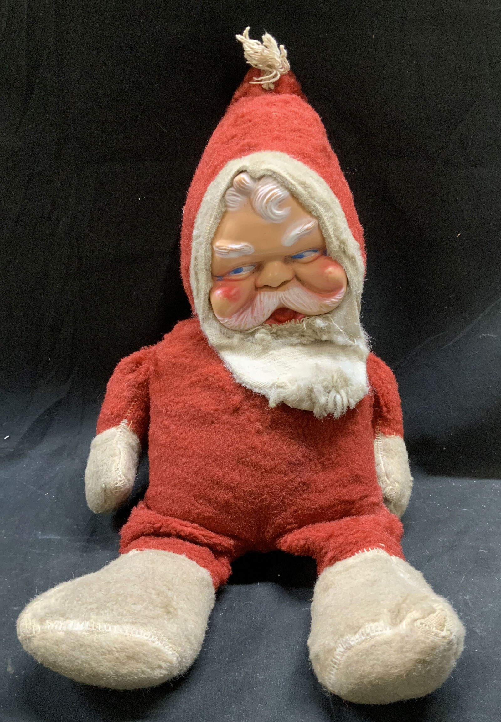 Vntg Rubber Faced Santa Claus Plush Doll 19in (1 of 6)