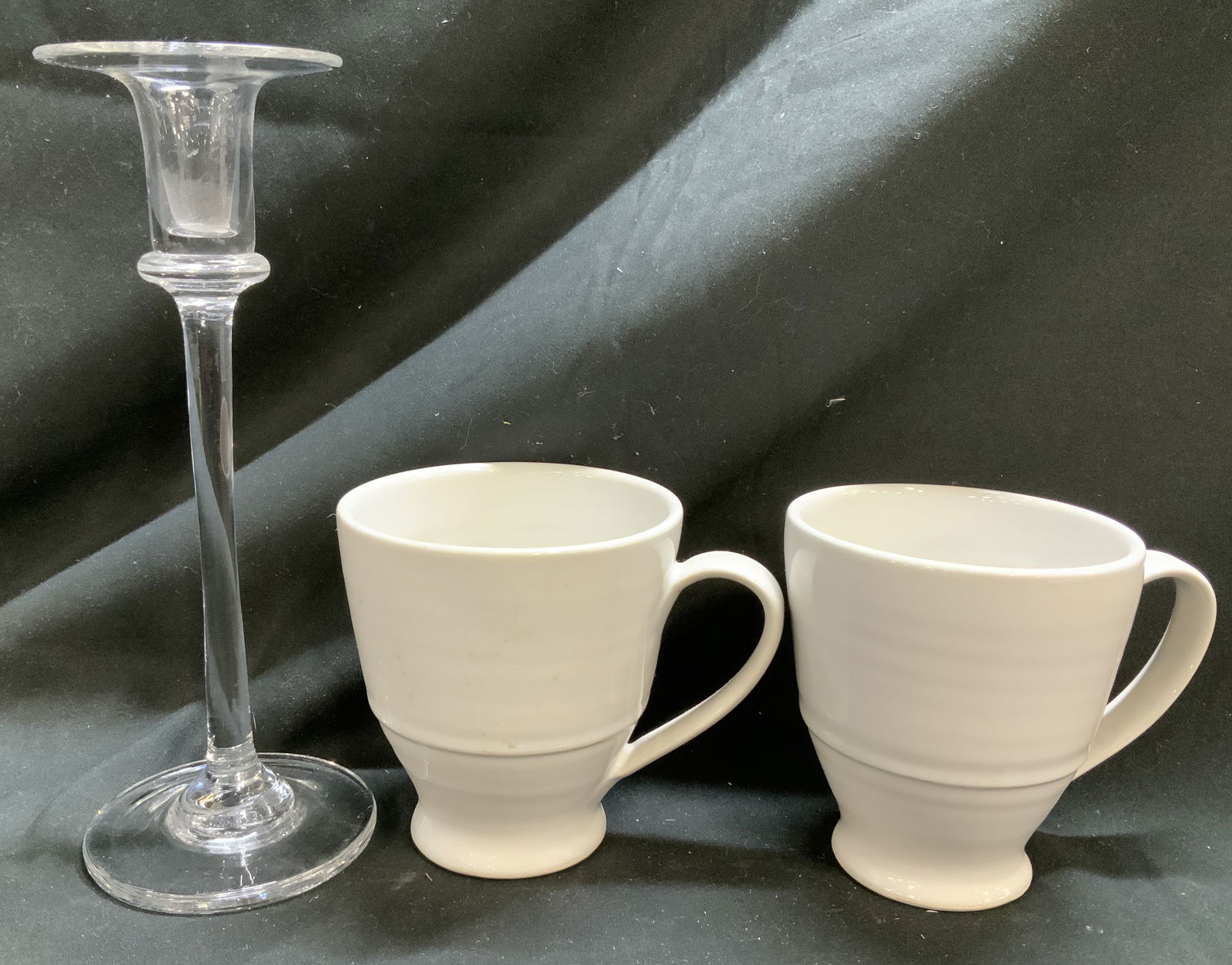 3 Mugs & Glass Candlestick, Simon Pearce USA+ (1 of 8)