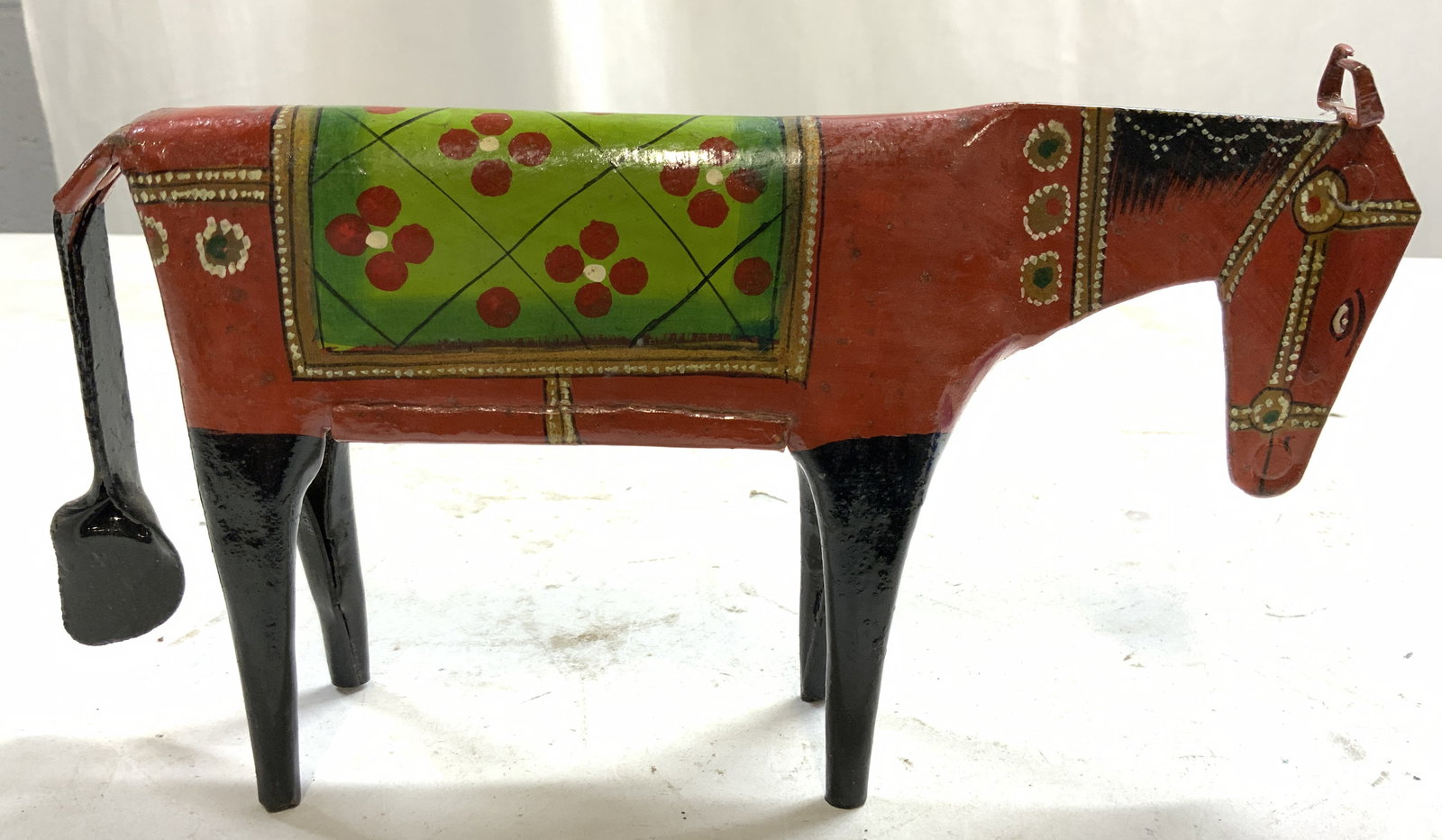 Vtg Hand Painted Metal Folk Art Horse Sculpture (1 of 7)
