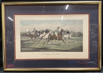 After George Wright Gallop Equestrian Litho 34in