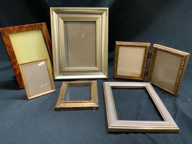 Lot 6 Picture Frames, Burlwood, Isaac Jacobs+