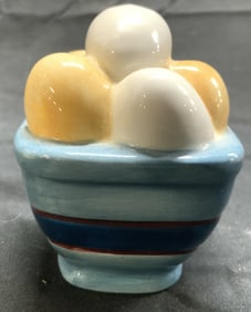 Porcelain Egg Basket Salt Shaker