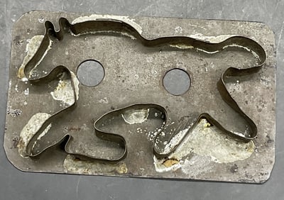 Vintage Metal Animal Cookie Cutter W/ Flat Backing